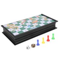 Magnetic Snake Ladder Chess Foldable Chessboard Educational Children Toys Board Game Set Board Games