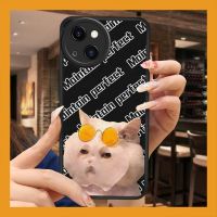 leather advanced Phone Case For iphone14 Plus simple luxurious heat dissipation funny cute creative Back Cover couple