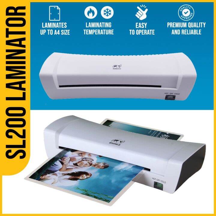 【local Stock】 Officom Sl200 Hot And Cold Laminating Machine A4 Size