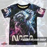 SnapCat SK007 เสื้อยืดเด็กอายุ 4-10 ปี, ลาย NASA Graphic เสื้อแฟชั่นเด็ก(ใหญ่)