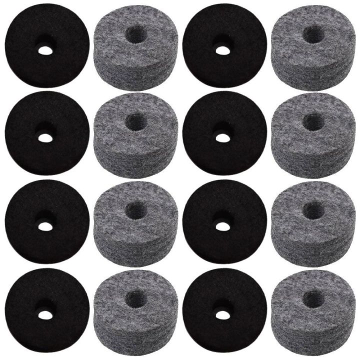 10pcs-black-gray-4cm-shelf-drum-silencer-felt-cushion-hi-hat-washers-stand-felt-strap-anti-slip-felt-rack-drums-felt-pads