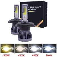 2Pcs Mini H4 H7 LED Car Headlight Kit 6000K 3000K 8000K 80W 12000LM H1 H11 9005 HB3 9006 HB4 H8 H9 12000K Bulbs Car Accessories Bulbs  LEDs  HIDs