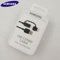 [KOLT Digital] Original 2 In 1 Samsung สาย Micro USB Type C สายชาร์จสำหรับ Galaxy S6 S7 S8 S9 S10 S20 S21หมายเหตุ5 7 8 9 10 A10