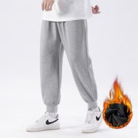 CODHuan Jian Grey sweatpants mens fleece trousers long trousers mens tide brand straight loose sweatpants