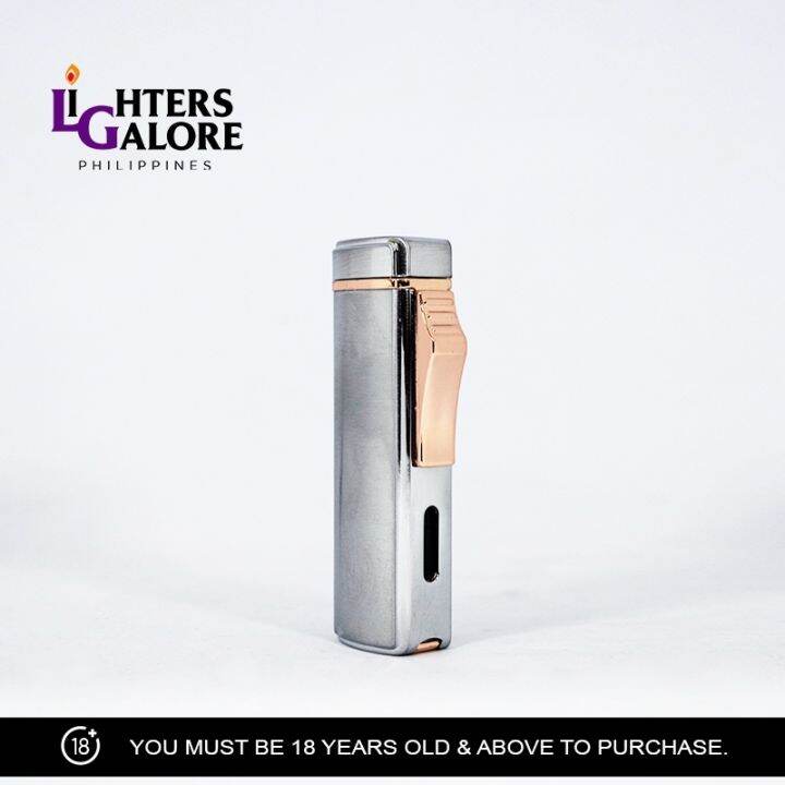 Lighters Galore TRIPLE TORCH 20 (BRONZE TRIM SILVER WITH GAS INDICATOR CIGAR PUNCHER) Lazada PH