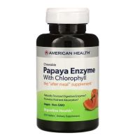 American Health, Papaya Enzyme with Chlorophyll, 250 Chewable Tablets