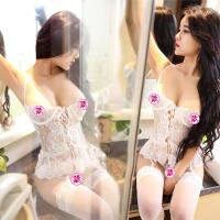 [COD] lingerie lace vest steel support pure and sweet sexy skirt pajamas underwear one piece of hair