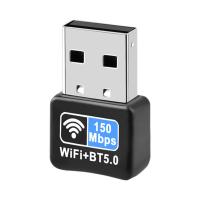 150Mbps WiFi USB Adapter Free Driver Mini Dongle Network Card Bluetooth-compatible 5.0 IEEE 802.11N Plug and Play for PC Laptop  USB Network Adapters