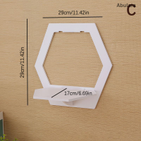 ✨Abulaia✨ ชั้นวางติดผนังรูปหกเหลี่ยมที่ตั้งที่ตั้งที่ตั้งที่ตั้งที่ตั้งสำหรับแขวนข้างเตียงทีวีที่วางกระถางต้นไม้ติดผนัง