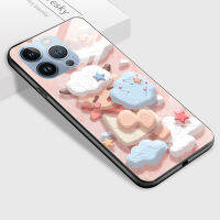 เคสโทรศัพท์มือถือเคสสำหรับ Apple iPhone 15 Plus 15 Pro Max 15 Pro แกะน่ารักรูปการ์ตูนสุดหรูดีไซน์รูปกระต่ายกระต่ายกระต่ายเคสโทรศัพท์กระจกเทมเปอร์ด้านหลัง