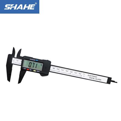 Shahe อิเล็กทรอนิกส์ดิจิตอล LCD พลาสติก0-150มม. เครื่องวัดระยะเวอร์เนียคาร์บอนไฟเบอร์เครื่องวัดระยะเวอร์เนียเครื่องมือวัด