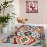 American retro colorful car ethnic style Bohemia rugs geometric living room bedroom car kids soft floor mat parlor custom