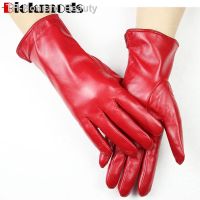 【hot】✇♂❖  Color Sheepskin Gloves Womens Leather Fashion Straight Wool Lining and Warm Outdoor Driving