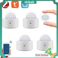 OKDEALS การเคลื่อนไหวของ PIR Tuya Smart Zigbee เซนเซอร์อัจฉริยะ ร่างกายอินฟราเรด Tuya Zigbee ของใหม่ ไร้สายแบบไร้สาย ZigBee ขนาดเล็ก ชีวิตอัจฉริยะในบ้าน