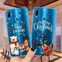 Cartoon Cute Elk Merry Christmas Santa Claus Deer Soft TPU Silicone Phone Case Cover For Huawei P30 P10 P20 P40 Lite E Pro