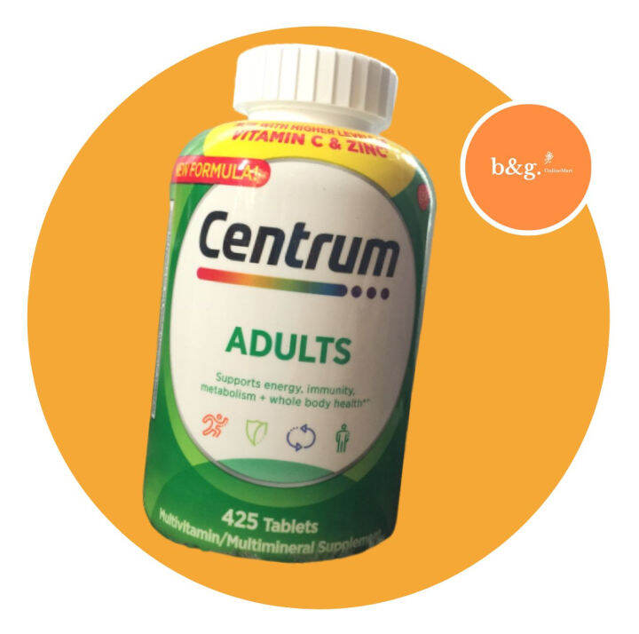 Centrum Adults Multivitamin, 425 Tablets Lazada PH