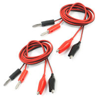 2 Pcs Alligator Clip to Banana Plug Multimeter Test Lead 1m