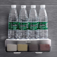 【cw】Wall-Mounted Seasoning One Multi-Grid Spice Jar Combination Four-Grid Wall-Mounted Salt Sugar Msg Storage Seasoning es ！