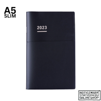 Kokuyo Jibun Techo Biz Diary - A5 Slim - Matte Black - 2023 Jan Start