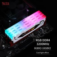 JAZER RGB Memoria Ram DDR4 16GB 8GBx2 32G 16GBx2 3200MHz ช่องคู่แรมความจำเกมเดสก์ท็อปที่น่าตื่นตาตื่นใจ