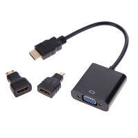 Micro HDMI-Compatible/mini HDMI-Compatible/hdmi-Compatible To VGA Adapter 1080P Chipset Converter
