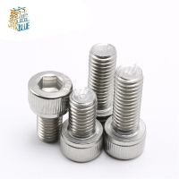 50Pcs M1.6 M2 M2.5 M3 M4 DIN912 304/A2 Hexagon Socket Head Cap Screws Hex Socket Screw Furniture Metric Bike Bolt HW003 Nails Screws Fasteners