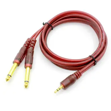  Hftywy 3.5 mm to 2 x 6.35 mm Cable 20 ft,1/8 to 1/4 Stereo  Cable 1/8 inch Male Stereo to Dual 1/4 Mono Male Audio Cable, 3.5mm TRS to Dual  6.35mm