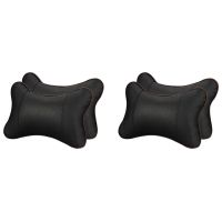 4Pcs Car Neck Pillow Breathable Head Rest Cushion Relax Neck Support Headrest Comfortable Soft Pillows for Travel Seat