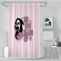 No You Hang Up Halloween Bathroom Shower Curtains Scream Ghostface Horror Film Waterproof Partition Home Decor Accessories