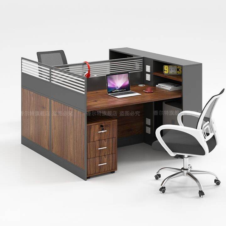 Simple combination of office tables and chairs, modern staff station