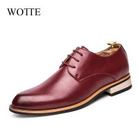 High Quality Men Leather Dress Shoes Men Casual Pointed Top Formal Business Oxford Shoes Male Wedding Dress Flats Shoes