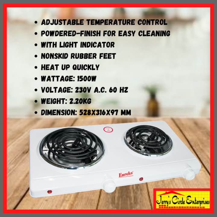 Eureka Original Electric Stove Double Burner with Light Indicator EES
