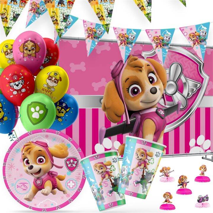 Pink PAW Patrol Tableware Party Kit