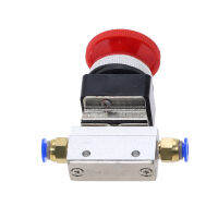 1PCS Red Mushroom Cap Emergency stop Button Self Lock 2 Position 3 Way Air Pneumatic Mechanical Valve MOV-3 18" Thread