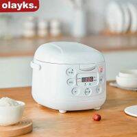 Olayks 2L หม้อหุงข้าวเอนกประสงค์แบบไม่ติดหม้ออาหารข้าวเซรามิกแบบพกพาสำหรับห้องครัวที่บ้านรักษาความอบอุ่นตั้งเวลาล่วงหน้า24ชม.