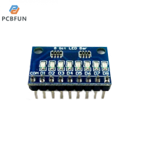 pcbfun [100% ต้นฉบับ]  สีฟ้า/ขั้วบวกสีแดงทั่วไป/แคโทด3-24โวลต์แถบไฟ LED 8บิต