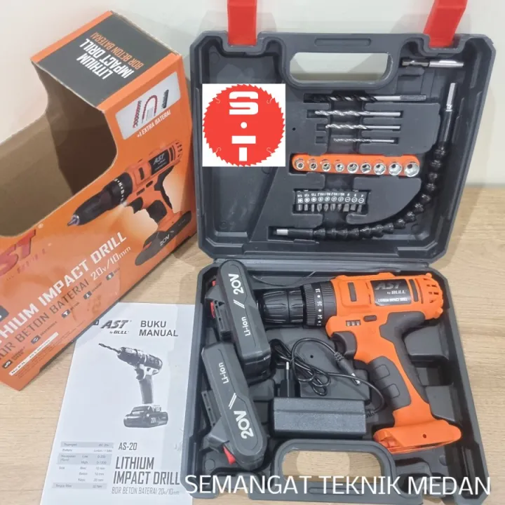 AS-20 BOR BETON LITHIUM BATERAI CORDLESS IMPACT 10mm 20V AST BULL AS20 ...