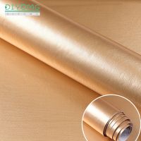 ۞﹍☈ New Gold Kitchen Oil-proof Wall Stickers Waterproof Self Adhesive Wallpaper Anti-fouling Stove Cabinet Foil Film Contact Paper