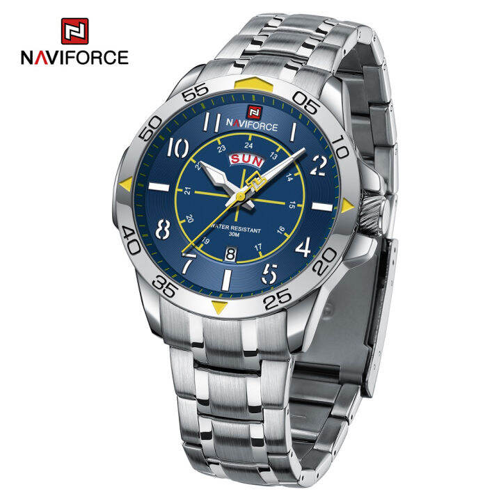 NAVIFORCE Classic Men's Wrist Watches/Date Quartz Watch with Stainless