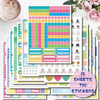 ANGY Stickers Pack 365 Planner Notebooks Decoration Journal Accessories DIY Scrapbooking Calendar Diary Stickers Planner Stickers