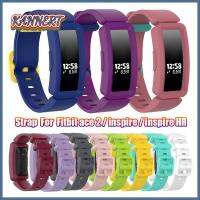 KANNERT คลาสสิค ทดแทน กีฬา สายรัดข้อมือ สายคล้องข้อมือ สำหรับ Fitbit Ace 2 Inspire HR ซิลิโคน สายนาฬิกา