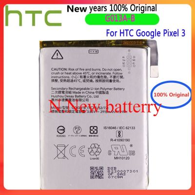 แบตเตอรี่โทรศัพท์ G013A-B 2915mAh 100% ของแท้สำหรับ HTC Google Pixel 3 G013B G013A Pixel3แบตเตอรี่สำรองคุณภาพสูง