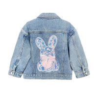 Fashion Sequins Patchwork Lovely Baby Girls Denim Jackets Spring Child Coat Autumn Children Outerwear Kids Outfits 1-13 Years