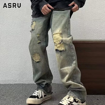 ASRV กางเกงยีนส์ชาย กางเกงขายาว ชาย กางเกงยีนส์ผู้ชาย jeans for men กางเกงยีนส์ผู้ชายวินเทจกางเกงลำลองตรงย้อนยุค