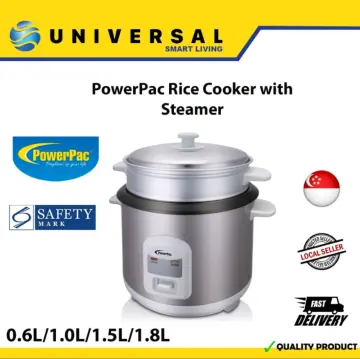 Powerpac Electric Rice Cooker Pot - Best Price in Singapore - Oct 2023