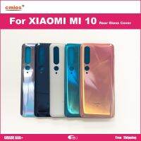 กระจกหลังฝาครอบเหมาะสำหรับ Xiaomi Mi 10 Back ฝาหลังปิดโทรศัพท์ Mi 10Pro 5G อะไหล่ประตูแก้วแผงเคสด้านหลัง + โลโก้