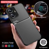 เคสสำหรับ Realme C55 4G RealmeC55 2023 TPU นิ่มหนังเคสโทรศัพท์ซิลิโคนฝาหลังเคสกันกระแทกมือถือสีทึบเรียบง่ายที่ยึดในรถ