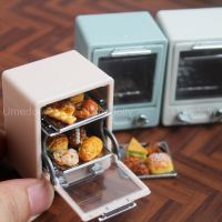 ☍❀☫ 1/6 or 1/12 Scale Miniature Dollhouse Electronic Oven Model Pretend Mini Baking Bread Food for Barbies Blyth Doll Kitchen Toy