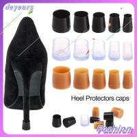 DOYOURS 1 pair รองเท้าอุปกรณ์เสริม สวมใส่ได้ กันลื่น ทรงกลม Silencer Heel Protector Antislip High Heeler ส้นรองเท้า