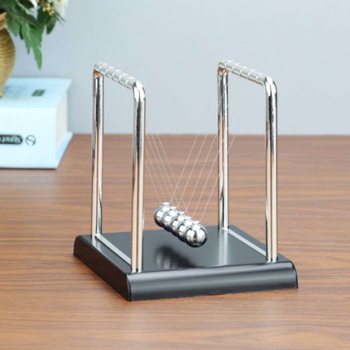 แบบพกพา-newtons-cradle-บาลานซ์ลูกบอลโลหะวิทยาศาสตร์ของเล่นวิชาฟิสิกส์ฟิตเนสฟิงเกอร์บอลของเล่นสำหรับเดสก์ท็อปป้องกันความเครียด